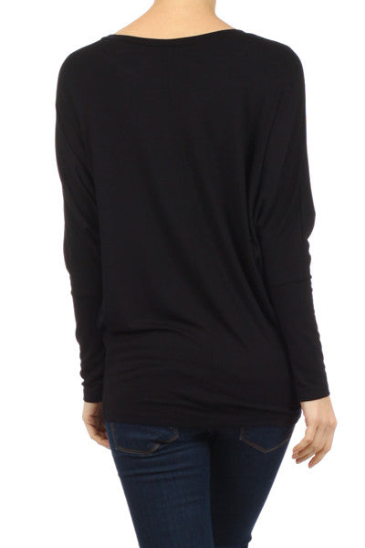 Long Sleeve Dolman Blouse