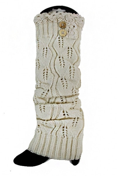 Lace Trimmed Boot Sock Leg Warmer