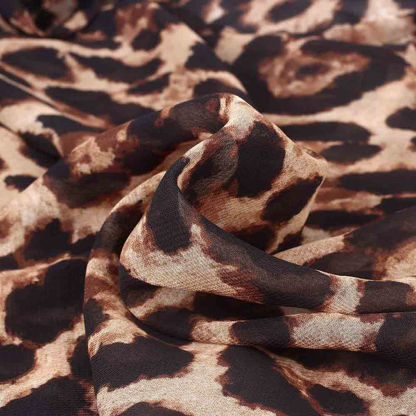 Leopard Print Batwing Chiffon Blouse