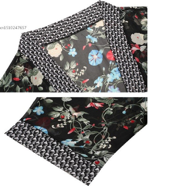 Black Floral Kimono
