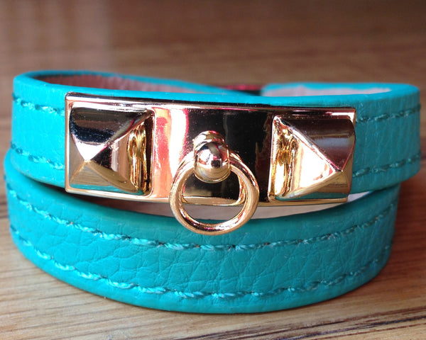 Pyramid Stud Wrap Bracelet