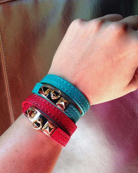Pyramid Stud Wrap Bracelet