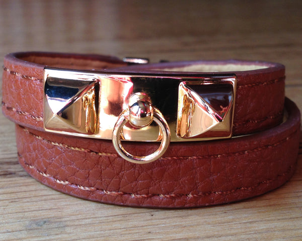 Pyramid Stud Wrap Bracelet