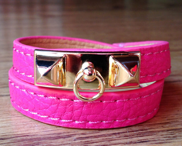 Pyramid Stud Wrap Bracelet