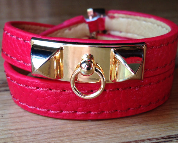 Pyramid Stud Wrap Bracelet