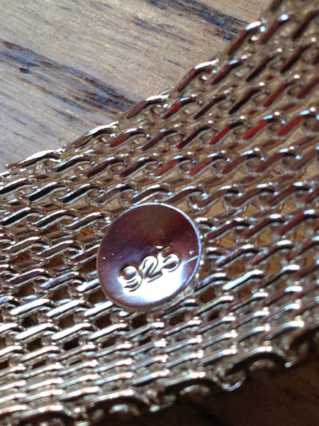 Sterling Silver Mesh Bangle Bracelet