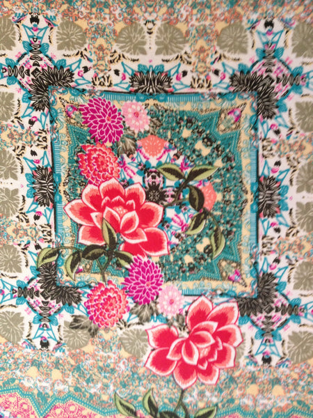 Floral Kimono with Tassel Fringe
