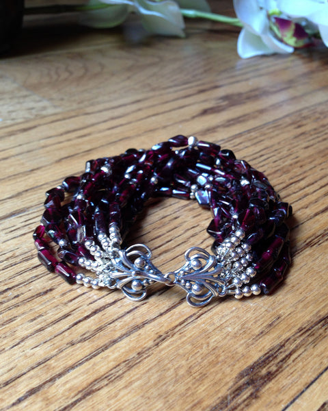 Garnet Multi-layer Bracelet