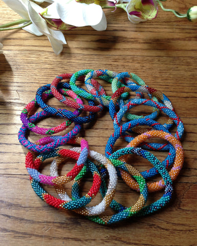 Nepal Beaded Roll Bracelets