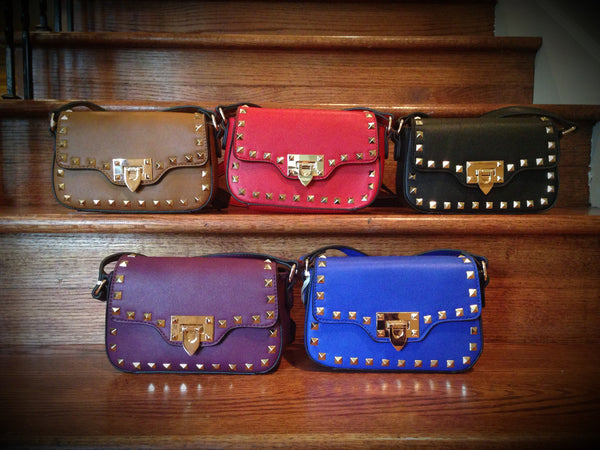 Pyramid Studded Crossbody Handbag