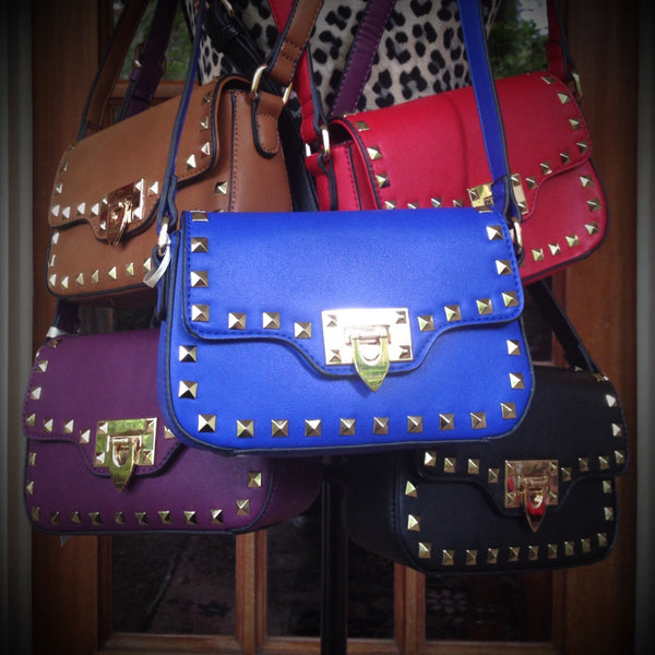 Pyramid Studded Crossbody Handbag