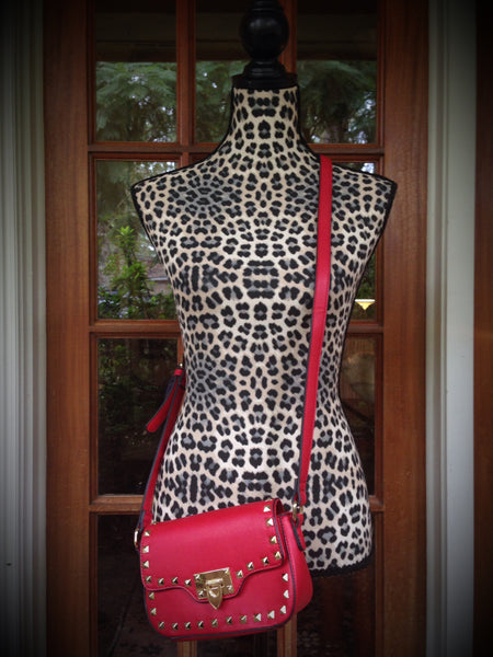 Pyramid Studded Crossbody Handbag