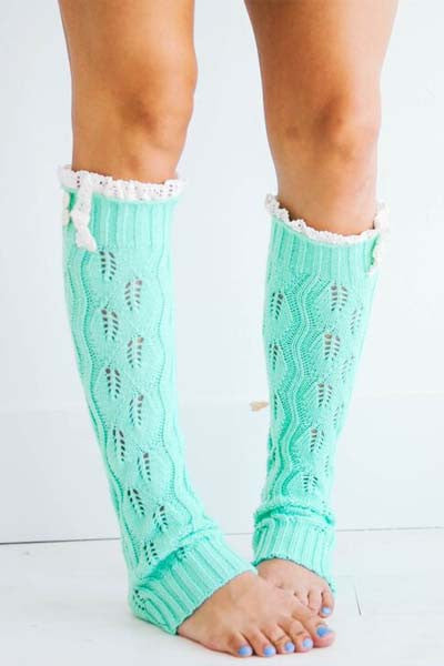 Lace Trimmed Boot Sock Leg Warmer