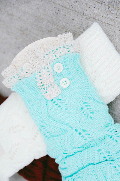 Lace Trimmed Boot Sock Leg Warmer