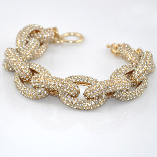 Pave Crystal Link Bracelet
